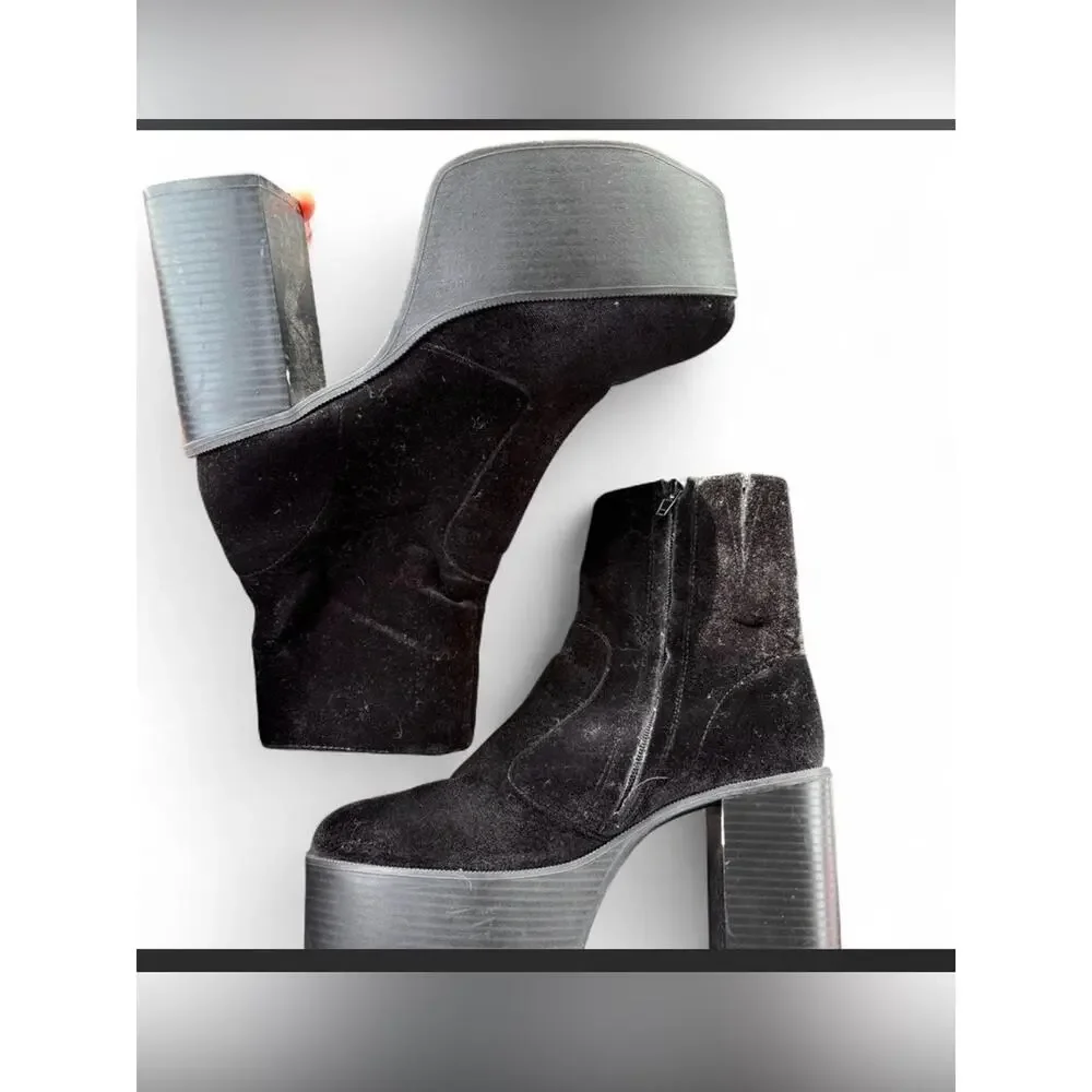 UO velvet platform boots